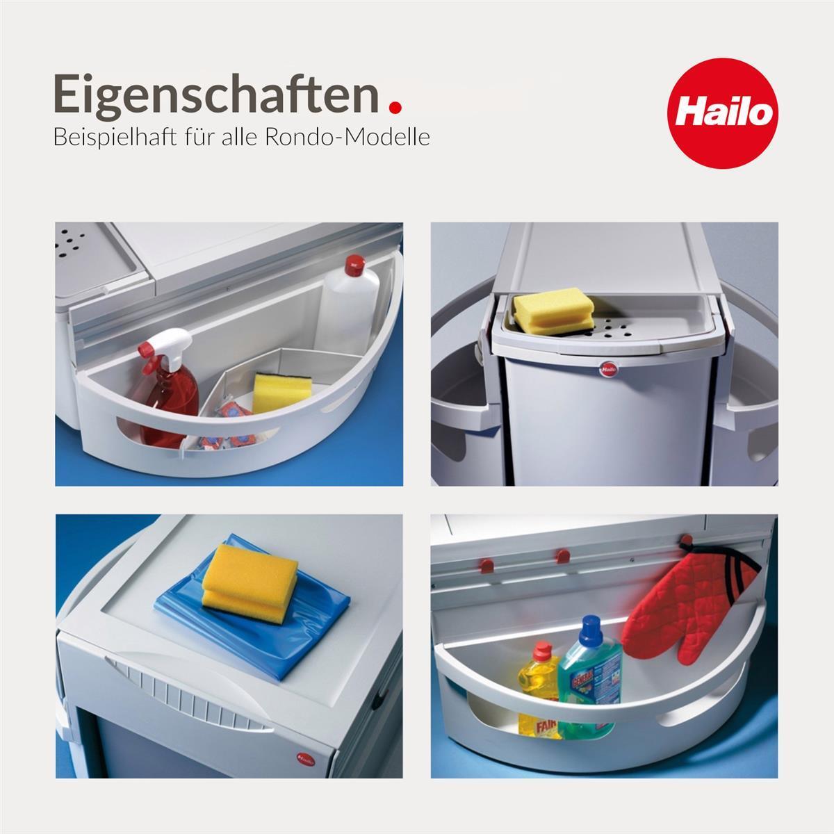 Hailo Eckabfallsammler 3645121 Rondo 2-fach Mülltrennung 2x18 Liter – mit mehreren Ansichten in einer Übersicht