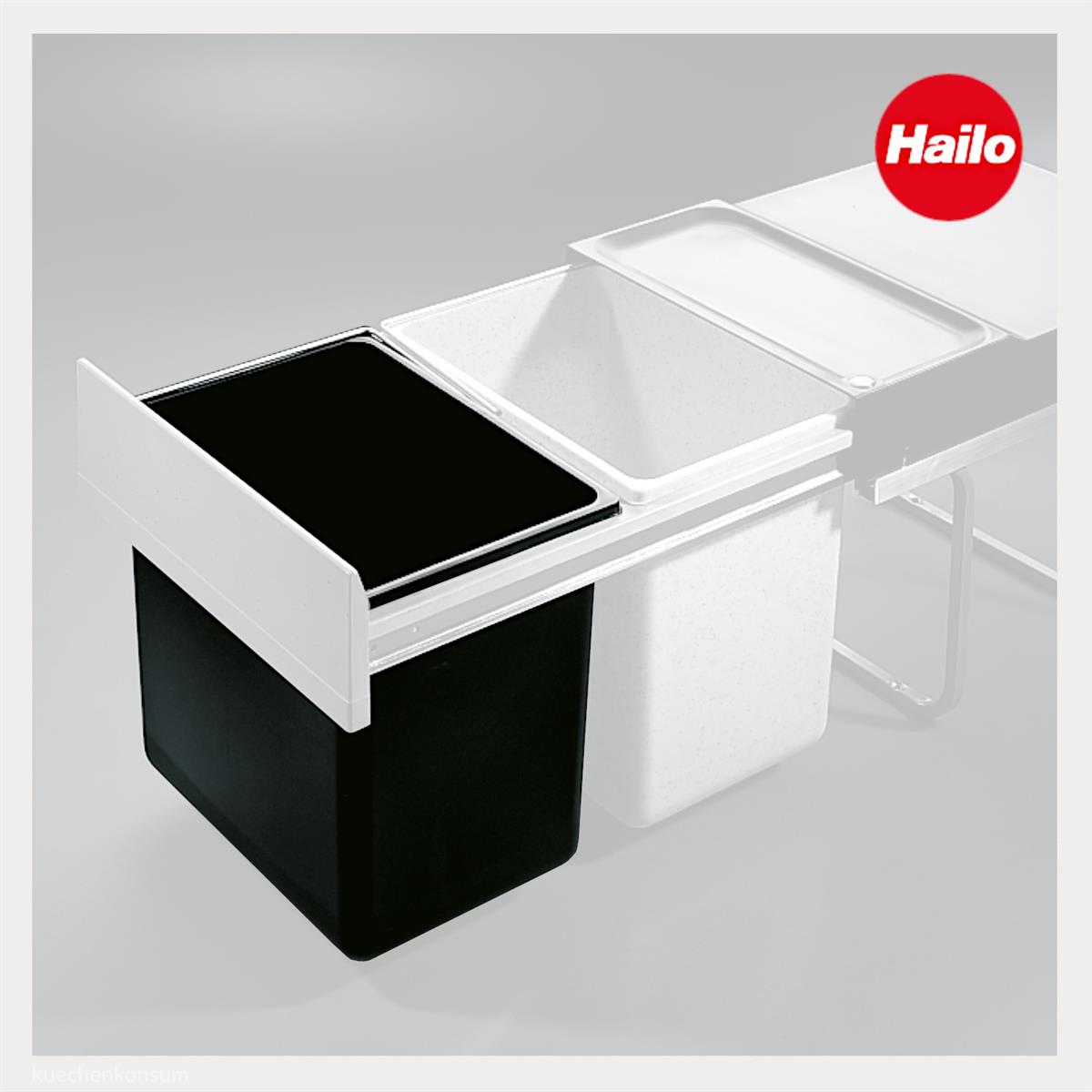 Hailo Inneneimer 1086239 schwarz 18 L 316 x 226 x 286 mm mit Henkel