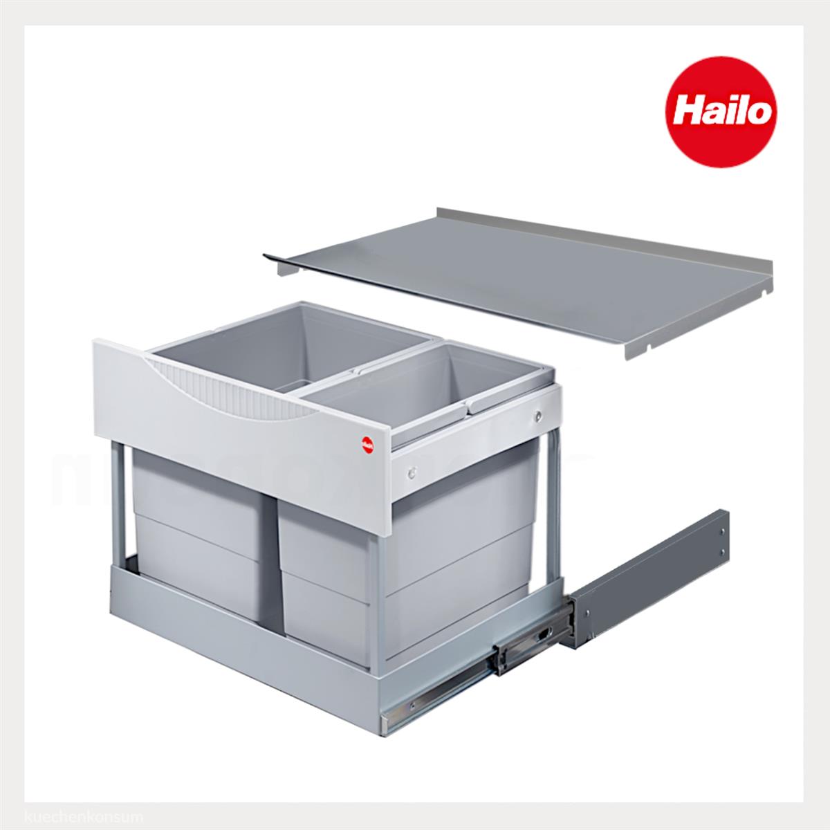Hailo Abfallsammler 3644801 TR Swing m Raumspar-Tandem-S-plus 18 + 12 Liter