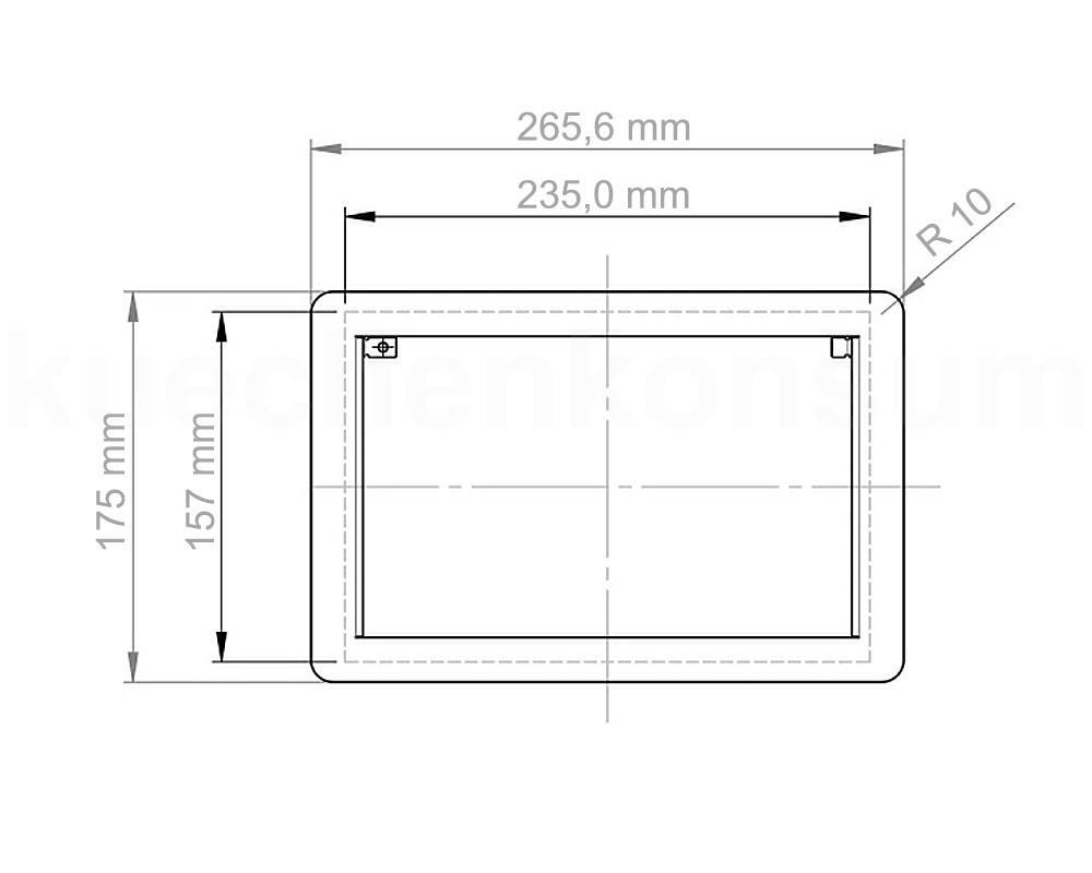Schulte EVOline FlipTop 20.027 Klappsteckdose 4 fach Medium Bürstenleiste