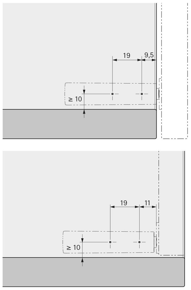 Hettich Push to open Lock 9089594 weiss zum Anschrauben