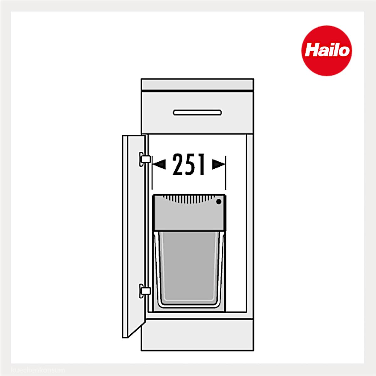 Hailo Abfallsammler 3666841 TZ Swing Terzett 3x 10 Liter