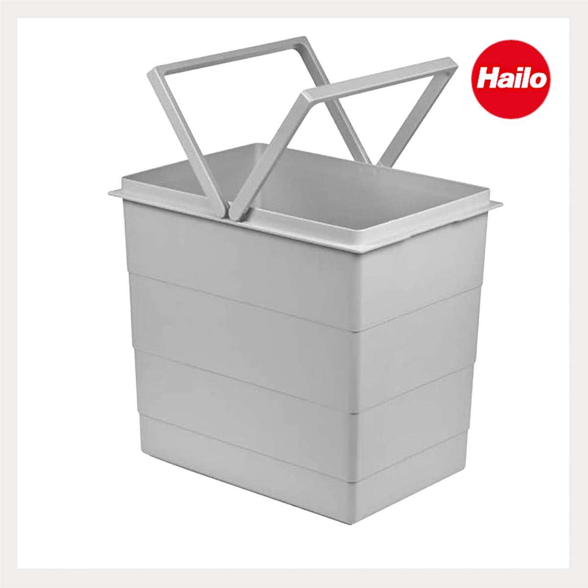 Hailo Inneneimer 1093479 hellgrau 18 Liter 320 x 226 x 295 mm 2 Henkel