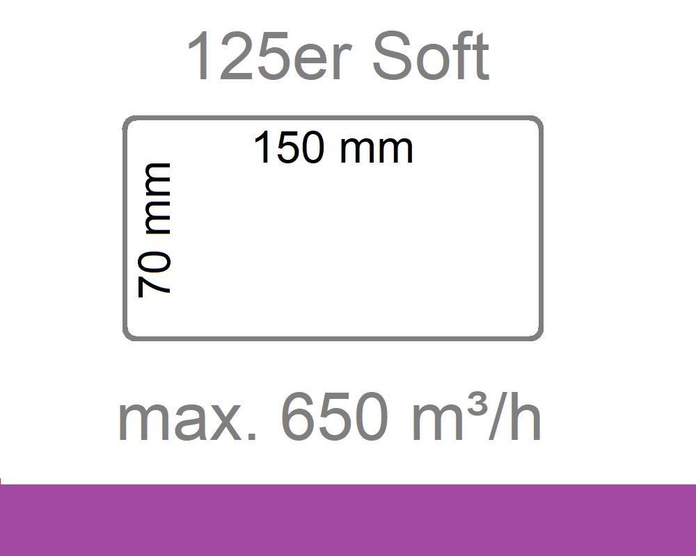 Verbindungsstück 125 Soft Flachkanal Kunststoff weiß