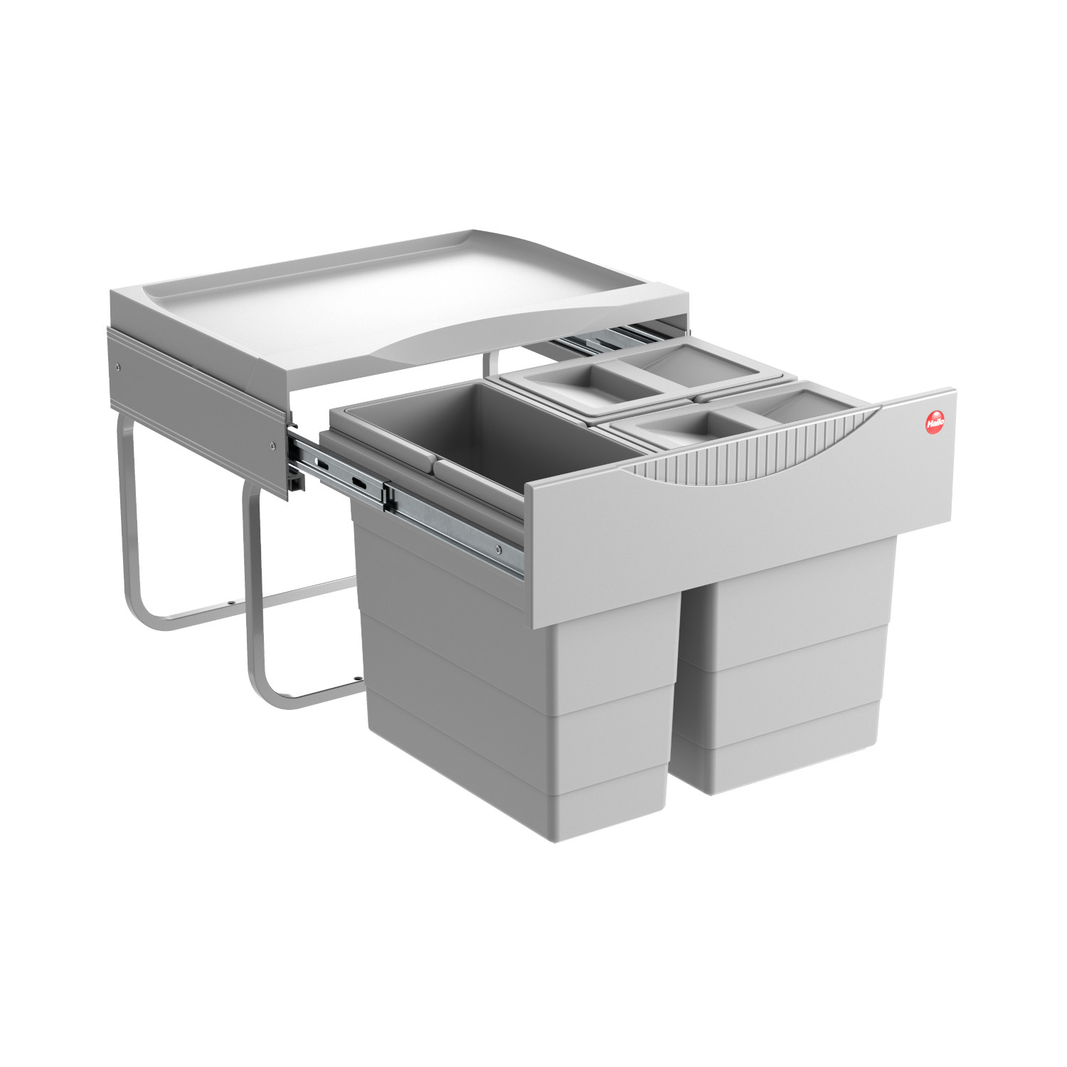 Hailo Abfallsammler 3644732 TR Swing Raumspar-Tandem-S 2x 8,5 + 12 Liter