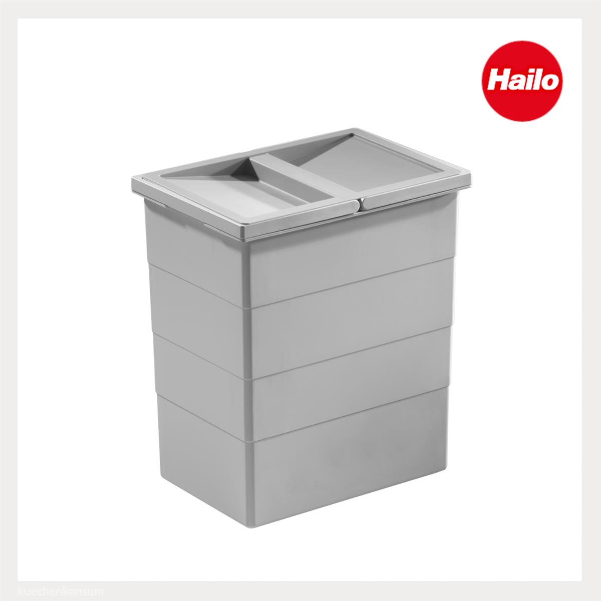 Hailo Inneneimer 1076119 mit Deckel 20 L 320x226x350 mm 2 Henkel