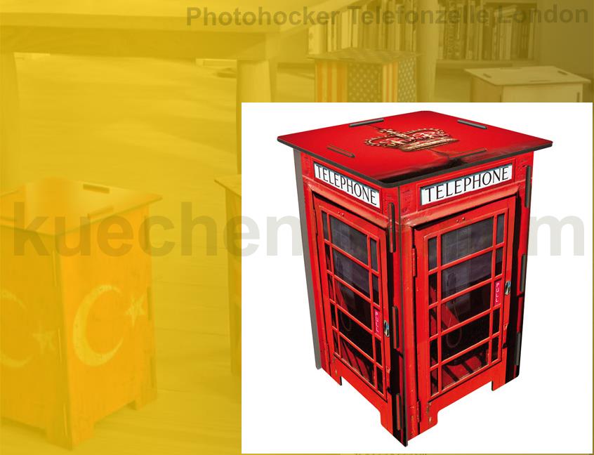 Werkhaus Photohocker SH8221 Telefonzelle London 295 x 295 x 420 mm