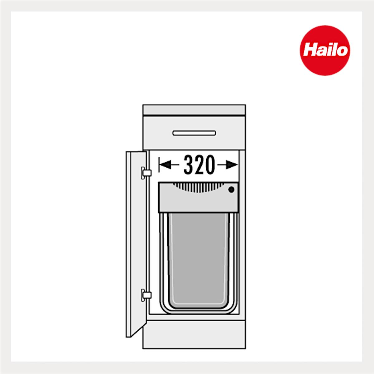Hailo Abfallsammler 3668401 TE Swing Easy-Cargo 42 Liter