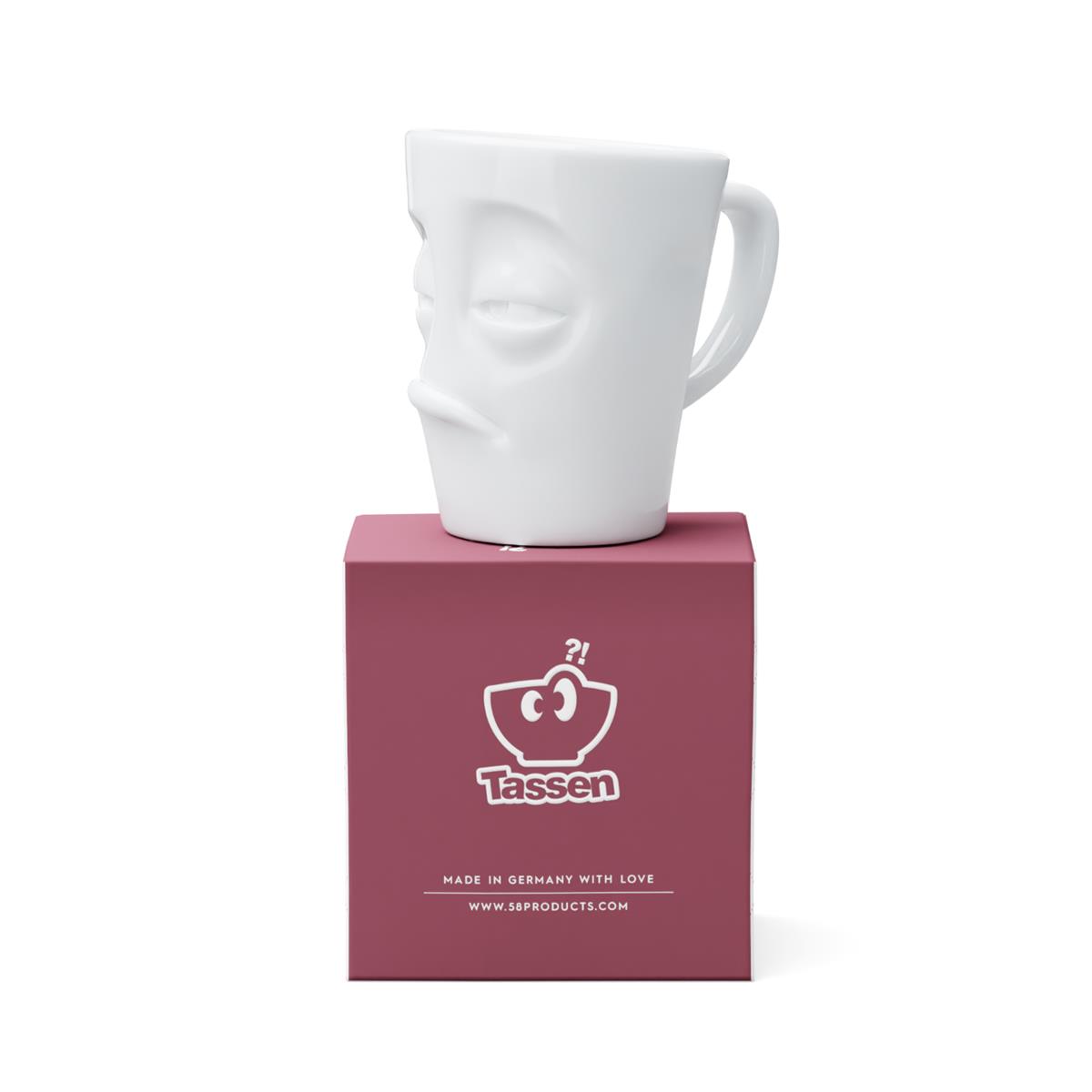 TV Tasse Kaffeebecher 88 Henkelbecher Verpennt weiß