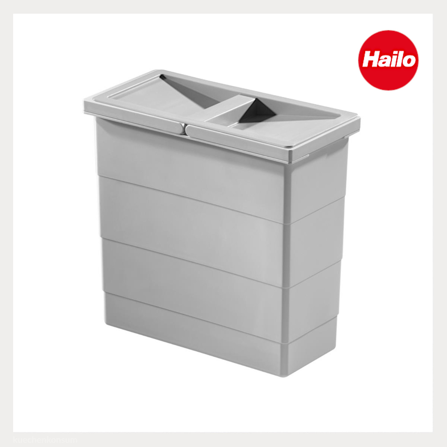 Hailo Inneneimer 1102449 mit Deckel 12 L 320x156x295 mm 2 Henkel