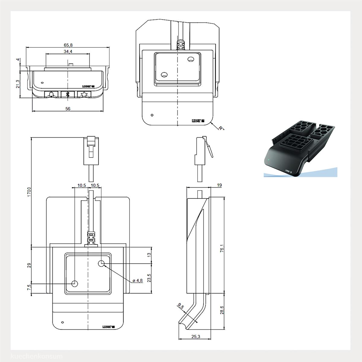 Linak Desk Panel Steuerung DPG1M30 AUF / AB Bedienelement