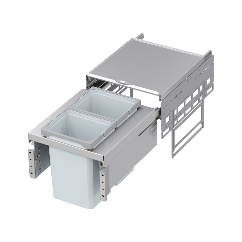 Vauth Sagel Abfallsammler 720330 Envi Space 2x 10 Liter Weißaluminium