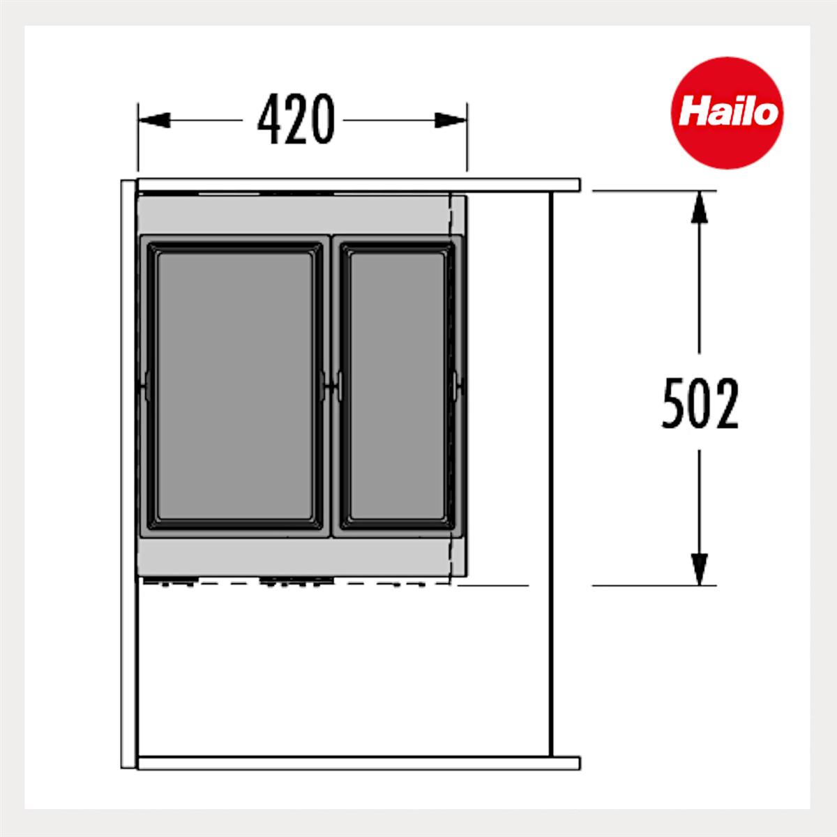 Hailo Abfallsammler 3608751 Cargo Aqua 28 + 18 Liter