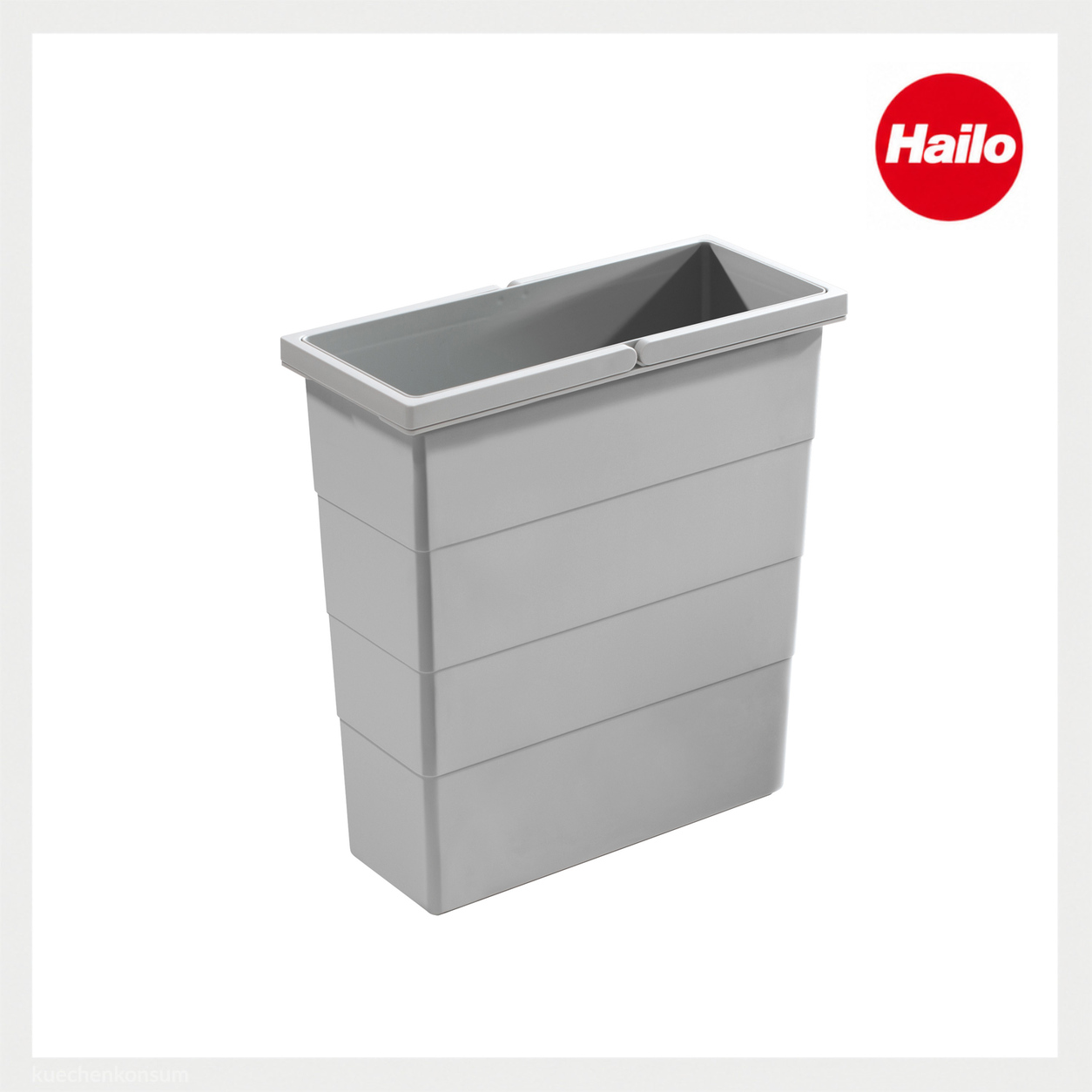 Hailo Inneneimer 1122459 2 Henkel hellgrau 12 Liter 320 x 141 x 350 mm