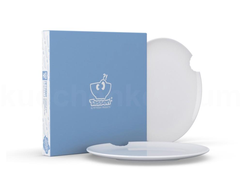 TV Tasse Speiseteller 74.01 großer Teller mit Biss rund 2er Set 28 cm weiß