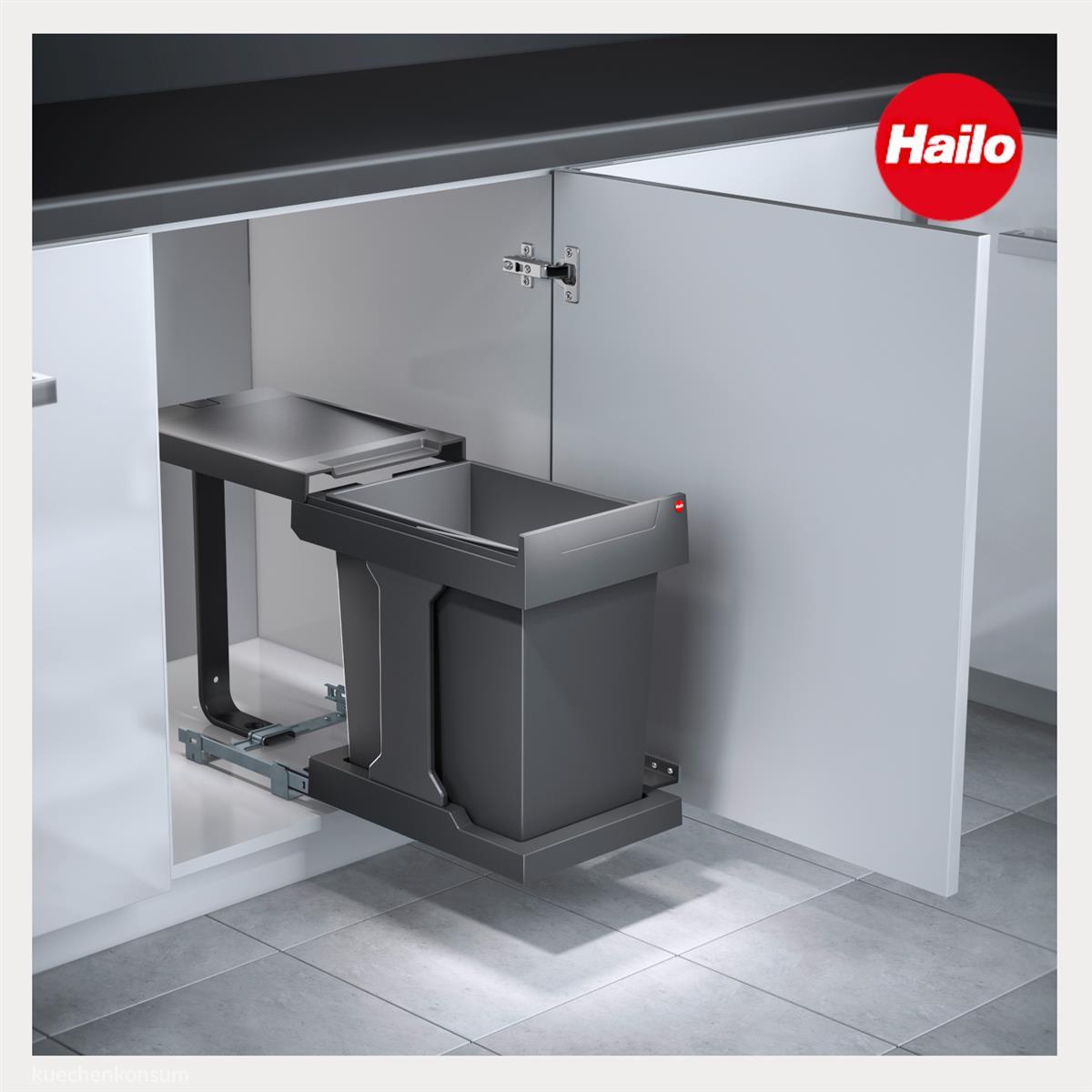 Hailo Abfallsammler 3636001 Solo automatic 20 Liter mit Sparschäler 203025