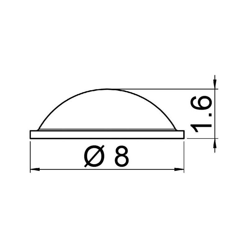 Türanschlagpuffer selbstklebend 8 x 1,6 Möbelpuffer transparent 25 Stück