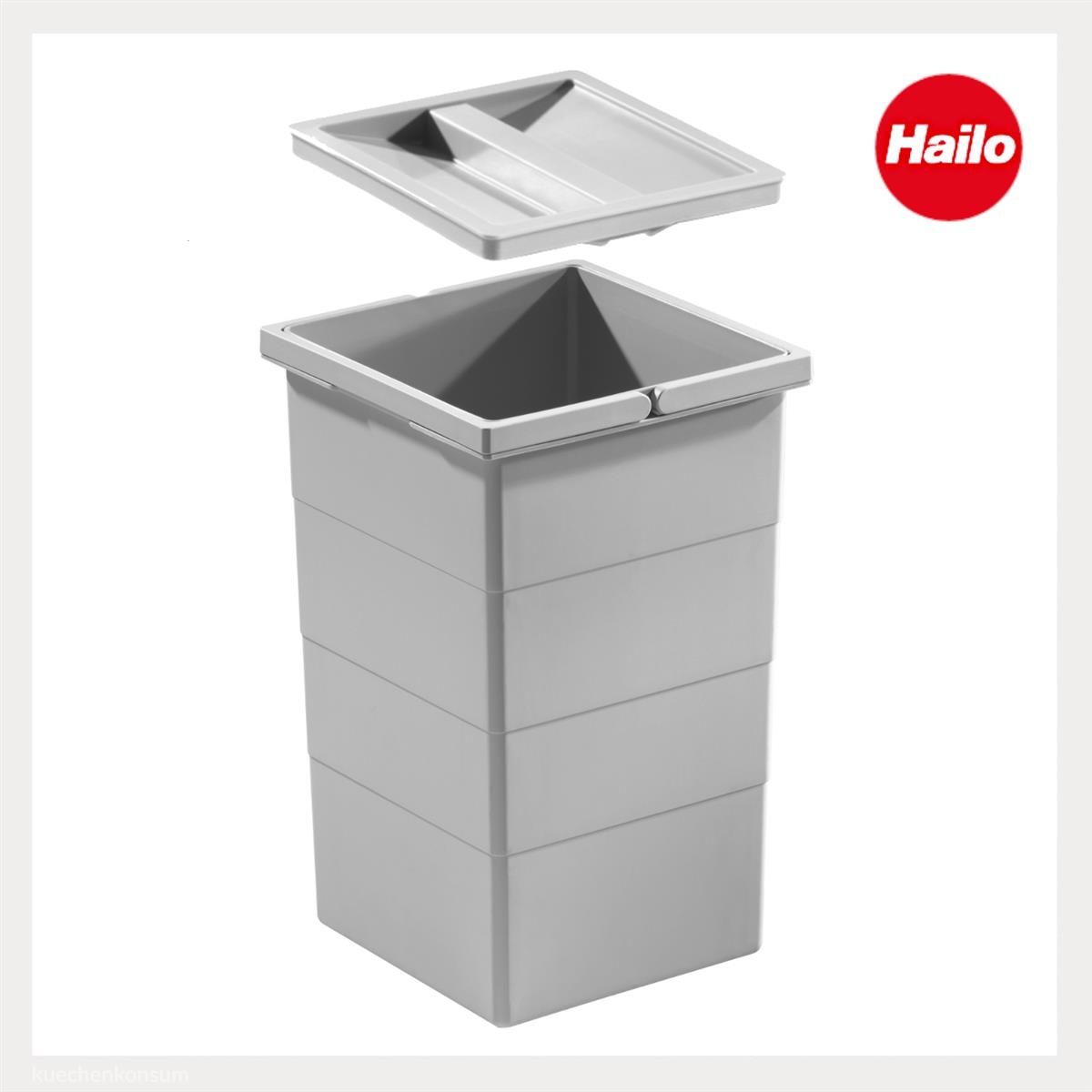 Hailo Inneneimer 1076099 mit Deckel 15 Liter 226x233x350 mm 2 Henkel