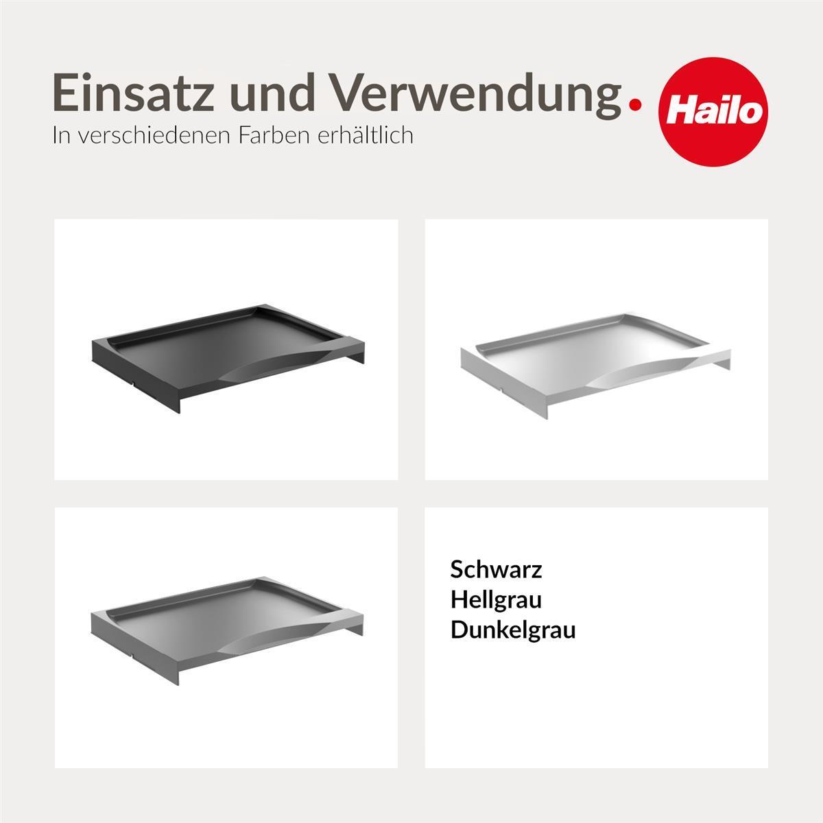 Hailo Systemdeckel 1226099 Kunststoff 429 x 319 x 38 mm schwarz