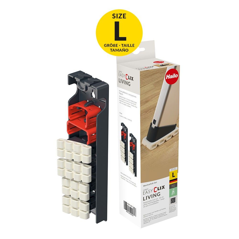 HAILO Wechselfuß-Set 9947001 Living Size L 4 EasyClix Leiterfüße