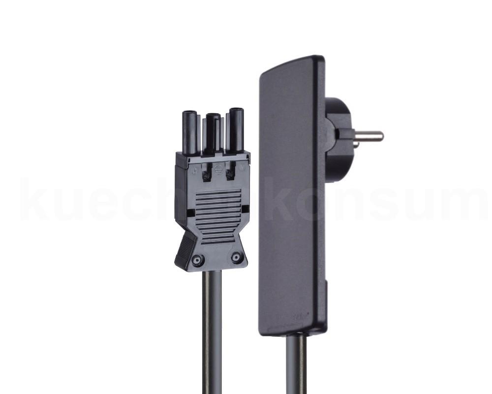 Schulte EVOline Plug 01.521 Flachstecker 1.5 m mit Wieland GST 18i3 schwarz