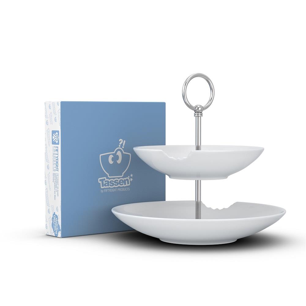 TV Tasse Etagere 35 Food-Tempel 18 x 24 mit Biß weiß