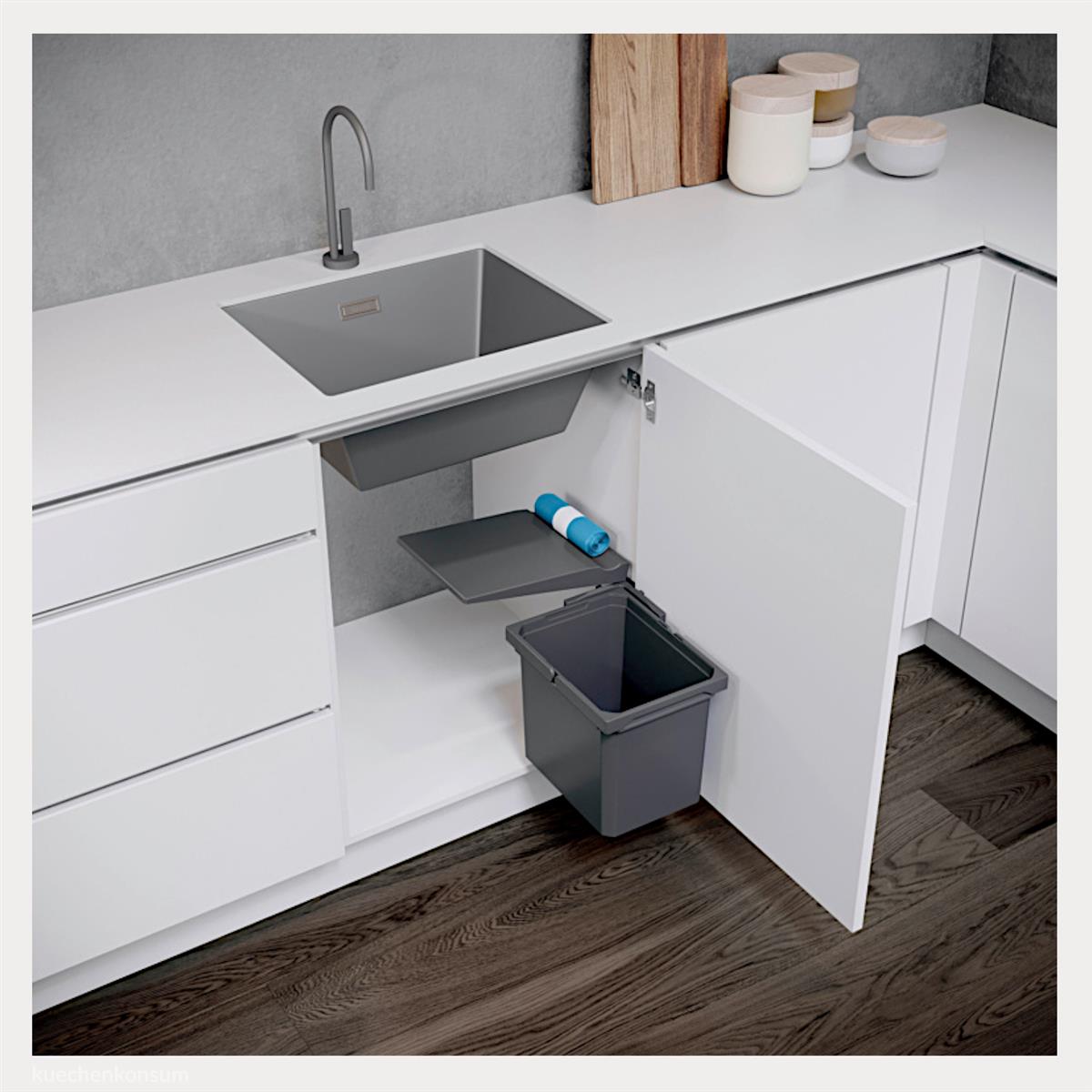 Envi Single Abfallsammler 20794 Lavagrau 7 Liter
