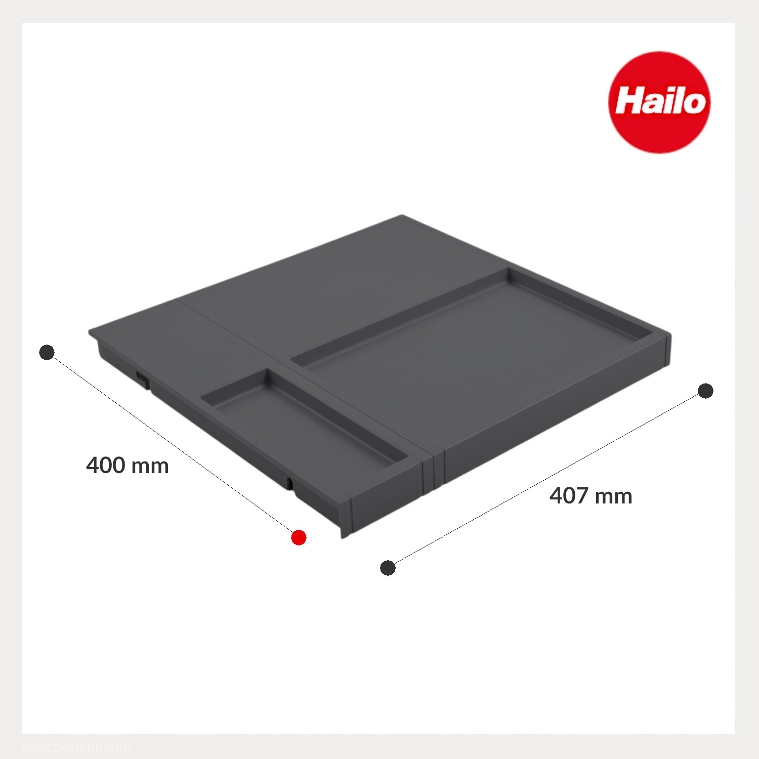 Hailo Multideckel 1225909 Tablarboden für 45 cm Schrank dunkelgrau