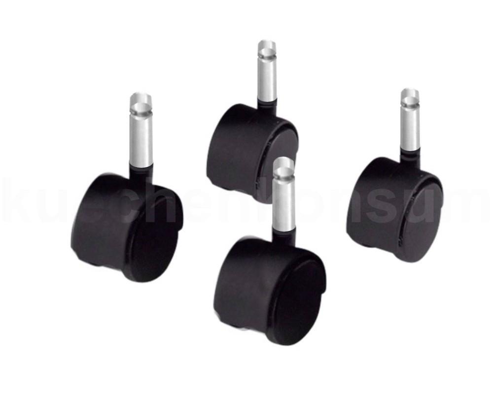Hailo Lenkrollen 1580001 Set für Big Box schwarz aufgesteckt 360° drehbar