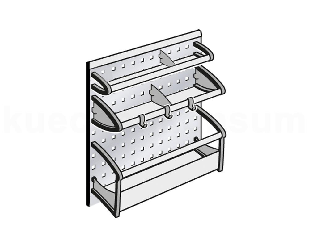 Hailo Auszug 3903001 Combi Vario Seitenwandauszug 3-etagig m Cliphaken