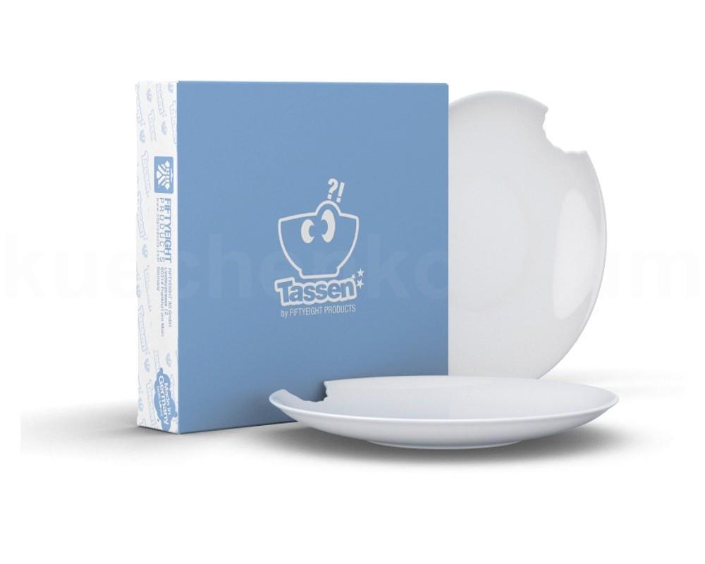 TV Tasse Suppenteller 76 kleiner Teller mit Biss rund 2er Set 18 cm
