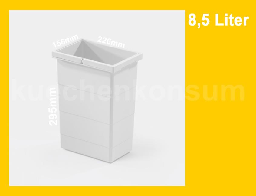 Hailo Inneneimer 1129909 mit Deckel dunkelgrau 8 L 226x156x295 mm