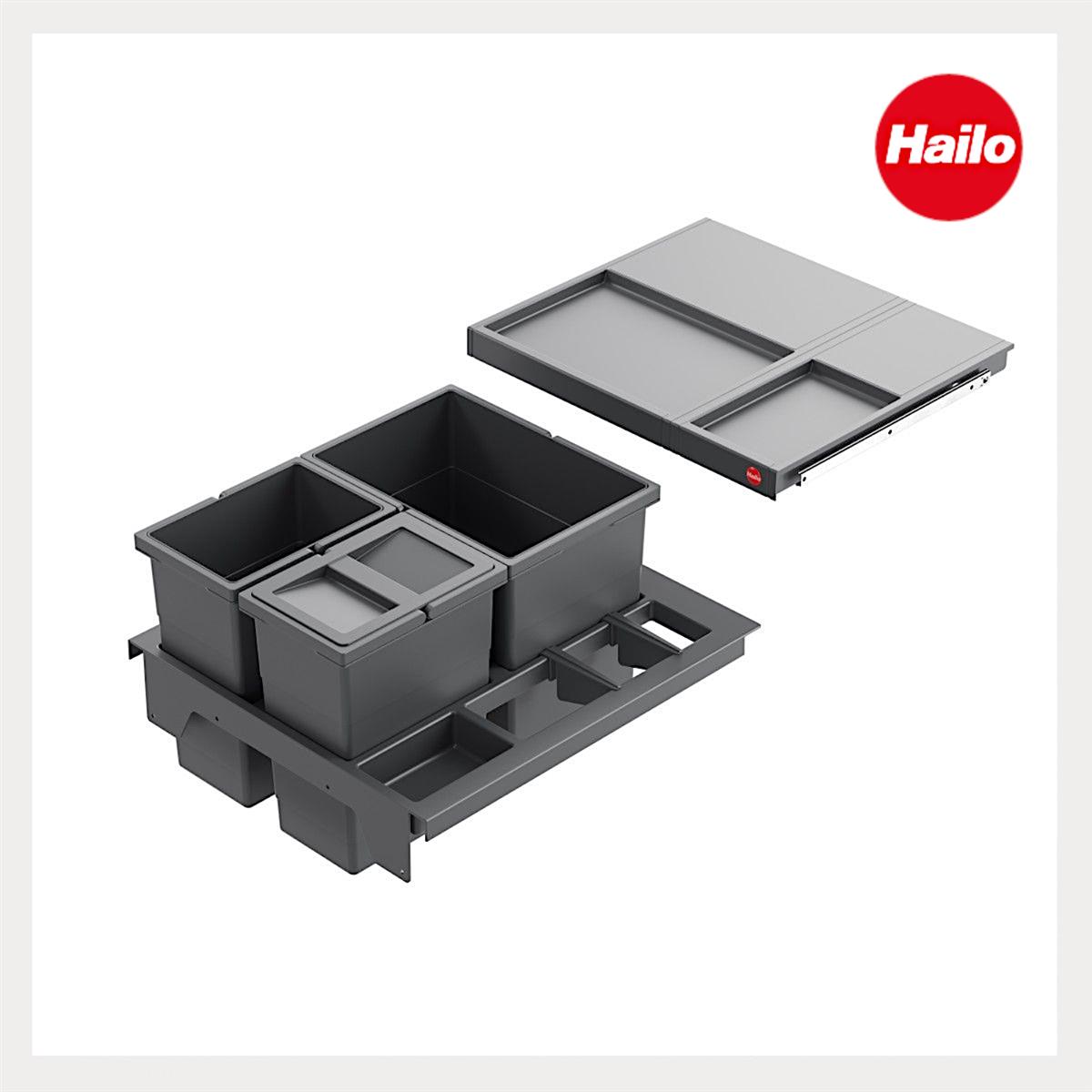 Hailo Abfallsammler 3620521 Separato-K 500 Einsatz 2x8+18 L Dunkelgrau
