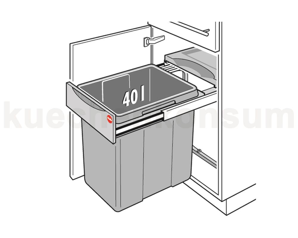 Hailo Abfallsammler 3668421 TE Swing Easy-Cargo 42 Liter