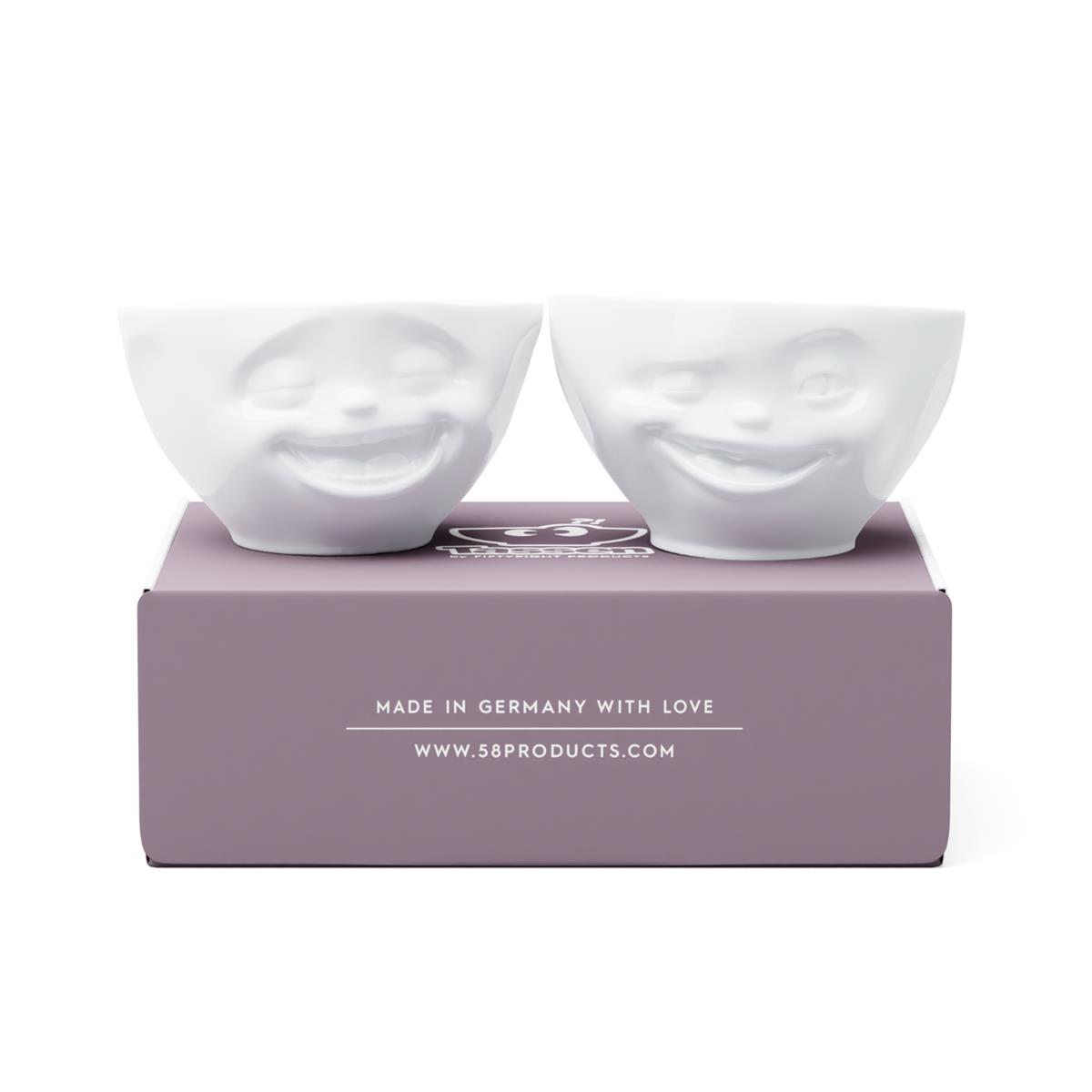 TV Tasse Schälchen-Set 71.01 Lachend und Zwinkernd mittel weiß
