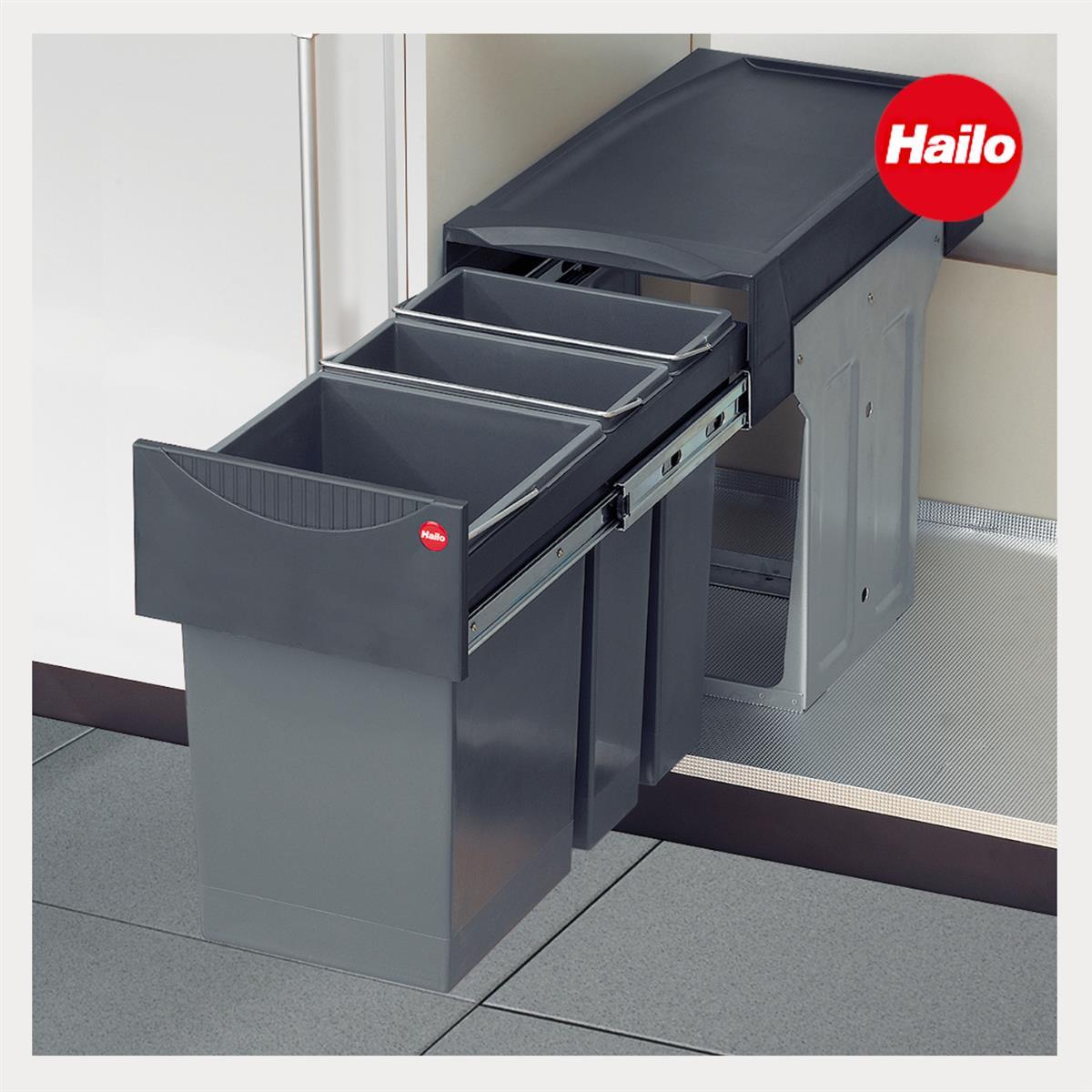 Hailo Abfallsammler 3666191 TZ Swing Terzett 2x7 + 15 Liter