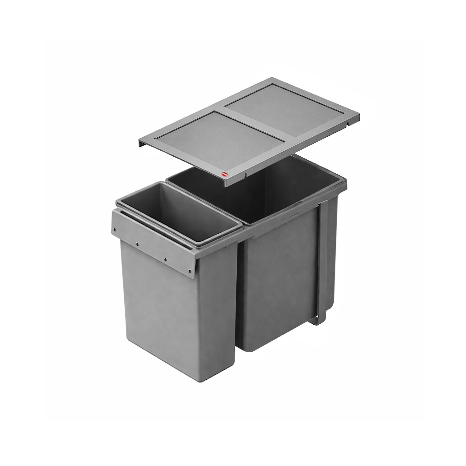 Hailo Abfallsammler 3669111 AS Tandem 24 + 7.5 Liter dunkelgrau