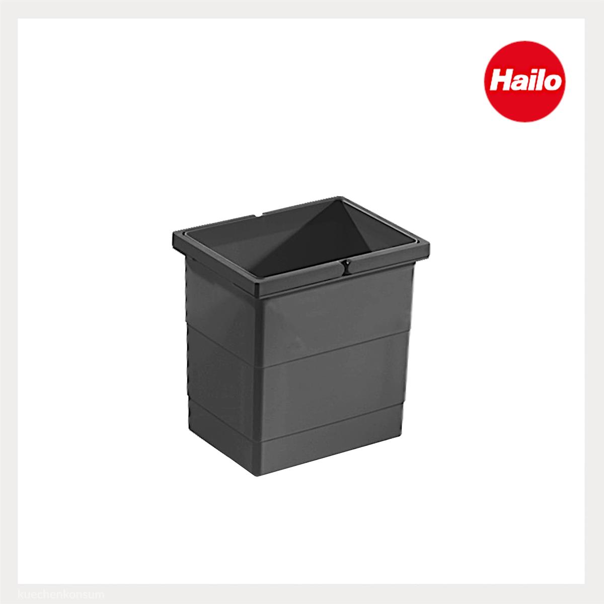 Hailo Inneneimer 1225839 dunkelgrau 8 Liter 242 x 207 x 210 mm 2 Henkel