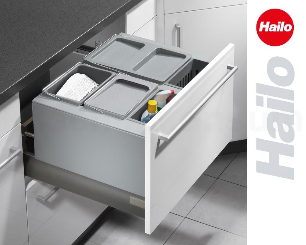 Hailo Abfallsammler 3630601 XX Inset Aufsatz XXL 2x 8,5 + 2x 4,1 + 18 Liter