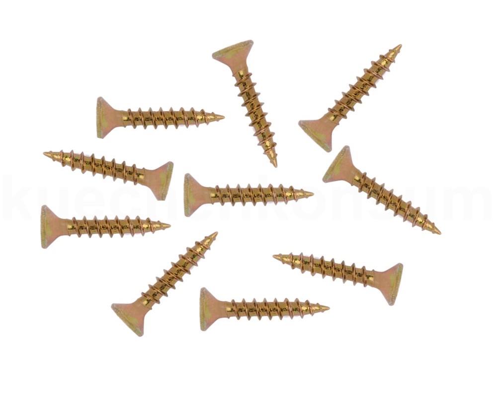 Spanplattenschraube mit Vollgewinde 25 x 3,5  mm gelb verzinkt