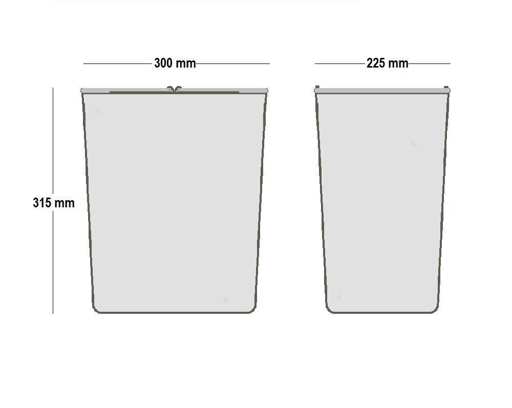Ekotech Ersatzeimer 2x 16 Liter für Aladin o Ekko grau