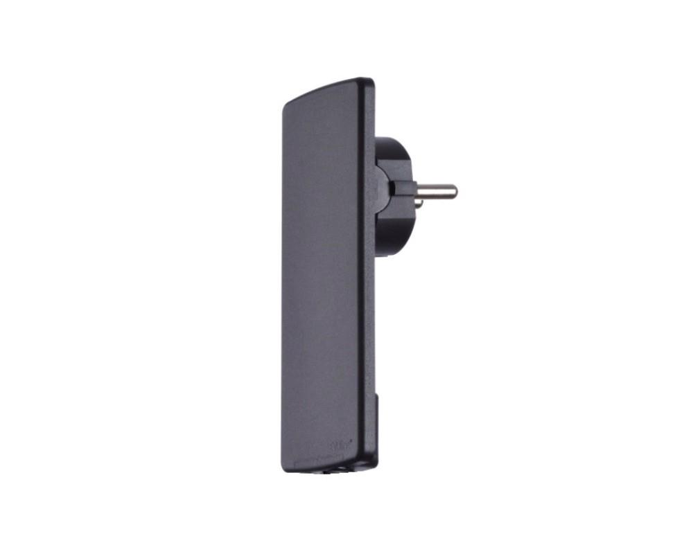 Schulte EVOline Plug 00.001 Flachstecker beweglich schwarz