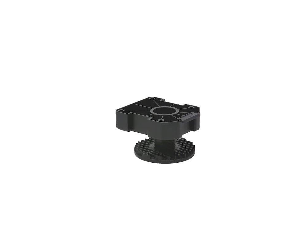 Möbelfuß 50 mm höhenverstellbar 45-70 mm Kunststoff schwarz 40x