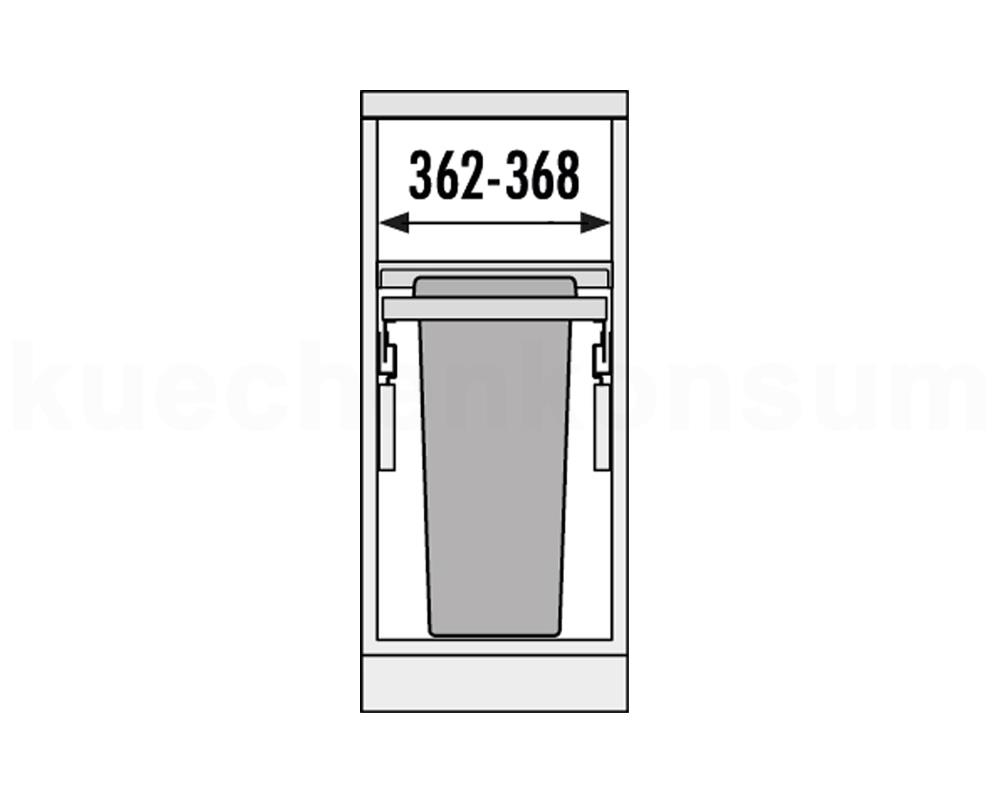 Hailo Abfallsammler 3619421 CE Slide ST Euro-Cargo ST 38 + 7 Liter