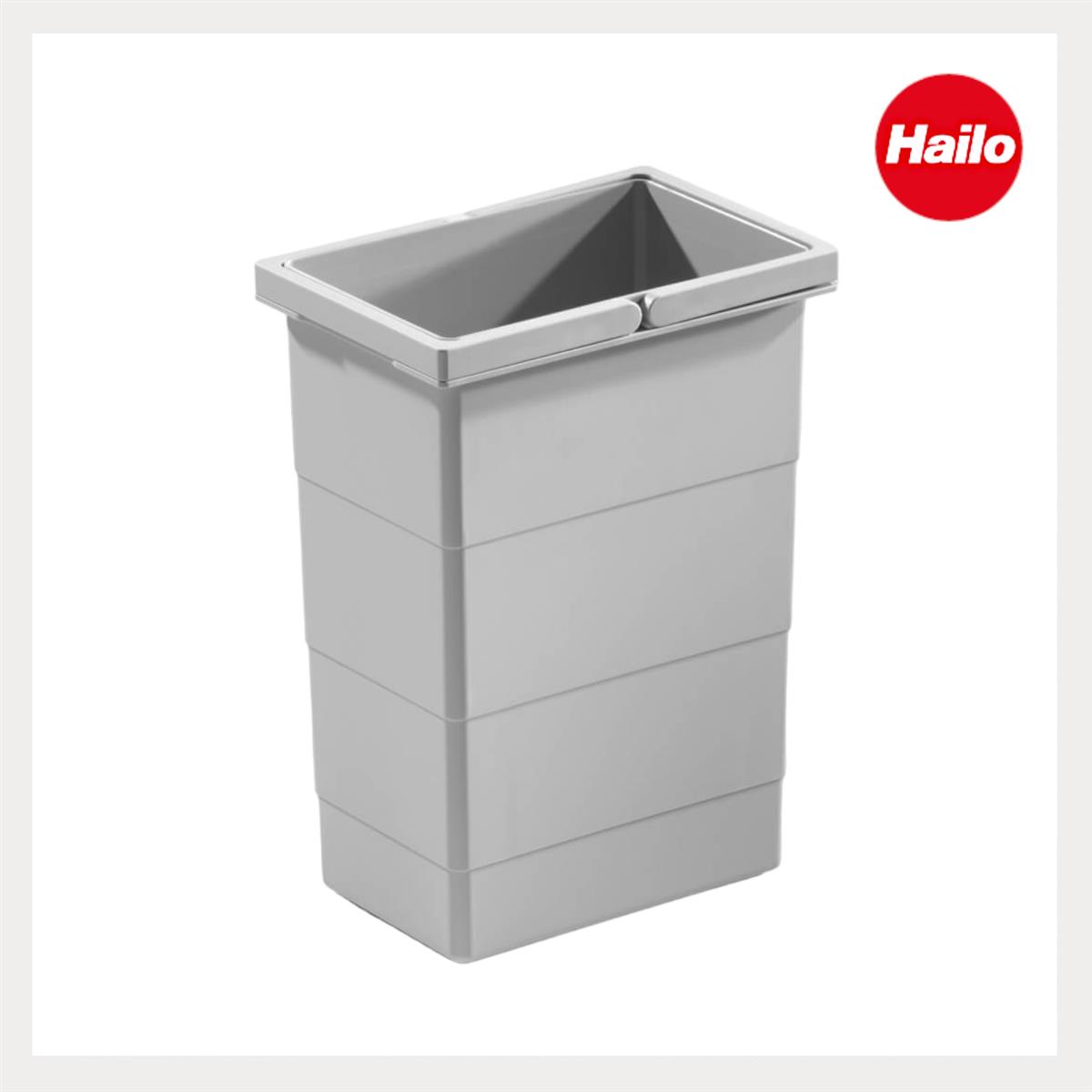 Hailo Inneneimer 1075959 hellgrau 8 L 226 x 156 x 295 mm 2 Henkel