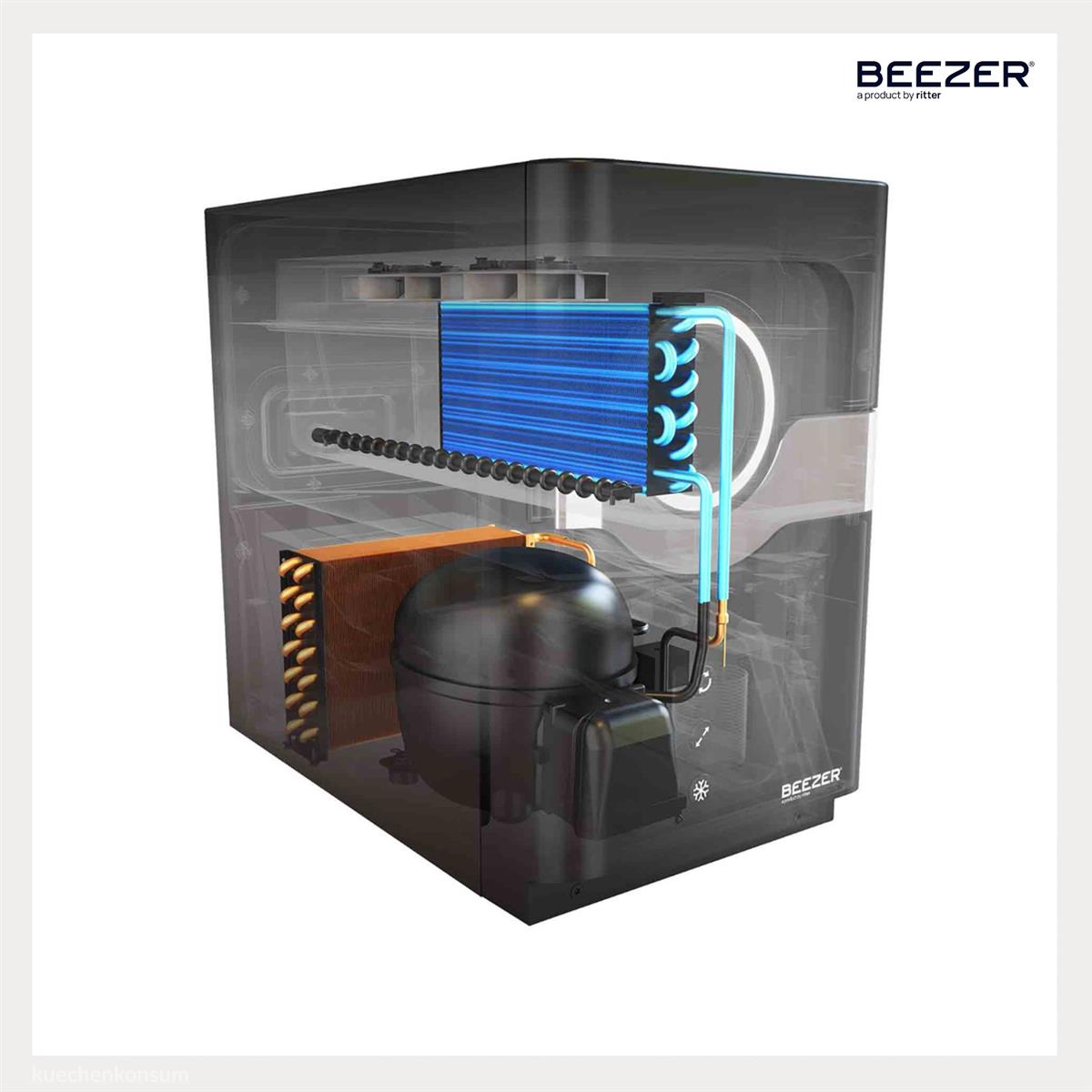 BEEZER by ritter Getränkekühler 950001 weiß Weinkühler für Dosen und Flaschen