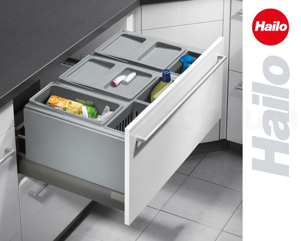 Hailo Abfallsammler 3630801 XX Inset Aufsatz XXL 2x 18 + 12 Liter