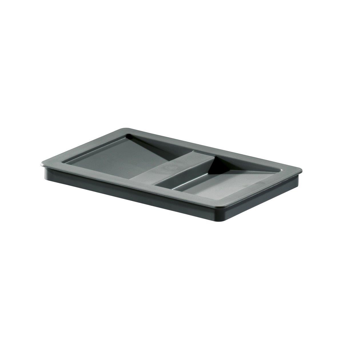 Hailo Inneneimer 1129909 mit Deckel dunkelgrau 8 L 226x156x295 mm