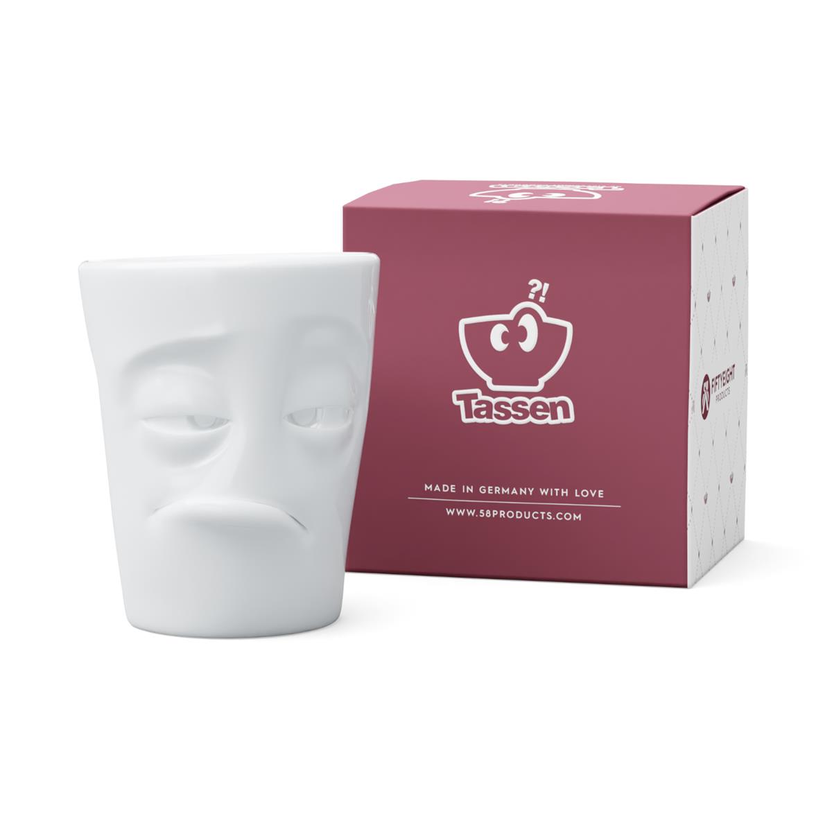 TV Tasse Kaffeebecher 88 Henkelbecher Verpennt weiß