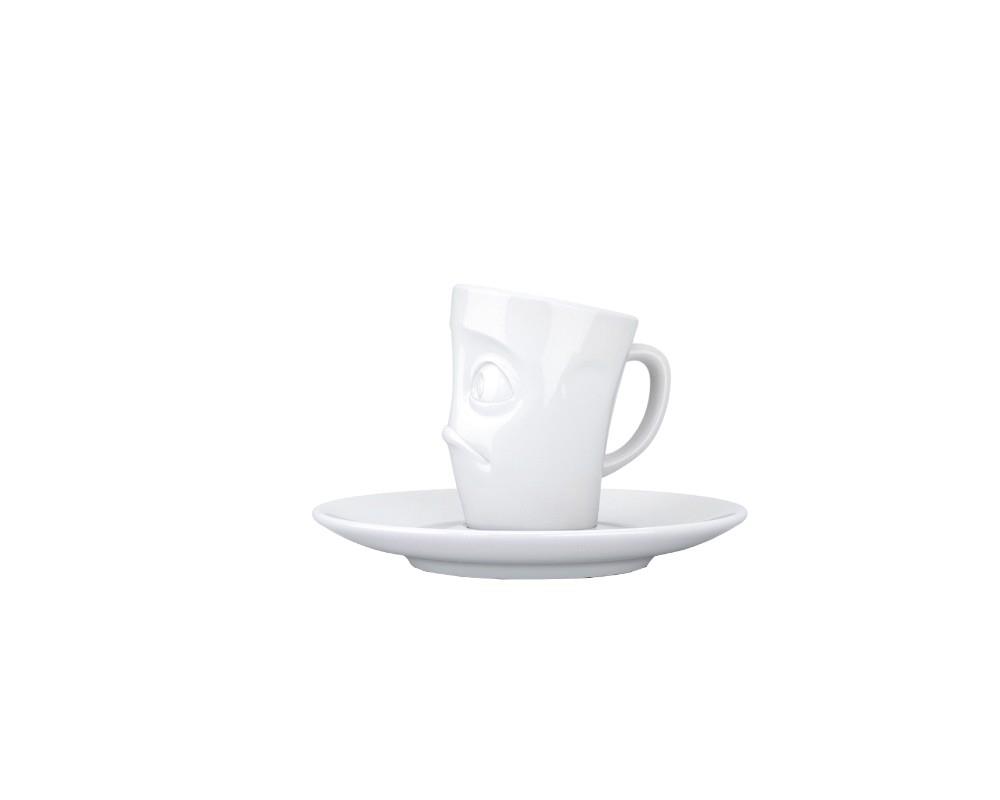 TV Tasse Espresso Mug 13 verdutzt weiß mit Henkel